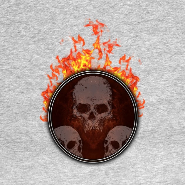 fire skull by HornArt